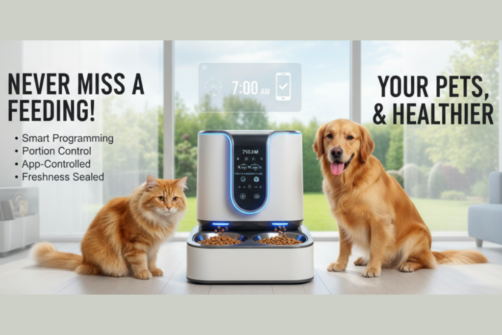 Best automatic pet feeders for dogs and cats with Wi-Fi and timer options